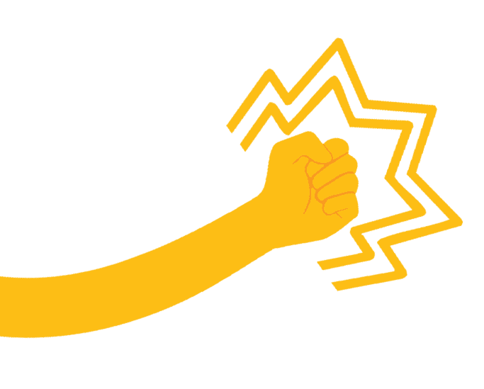 Hand holding a star shape